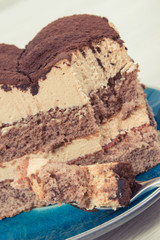 Tasty creamy tiramisu cake for different occasions or holidays. Delicious dessert