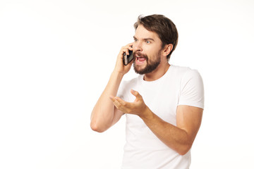young man talking on the phone