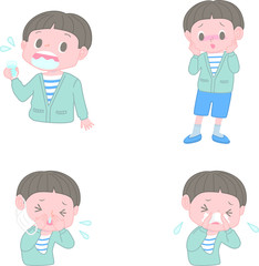 風邪　病気　男の子