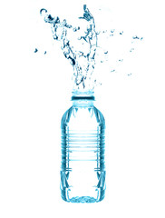 Splash and distribution of fresh drinking water Clear and healthy for the natural mineral water