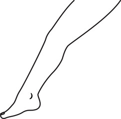 横から見た人の脚のシンプルな図