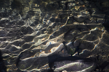 Clear water of a mountain stream.