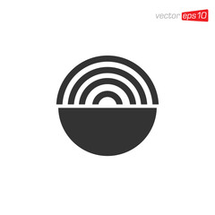 Rainbow Flat Icon Design Vector