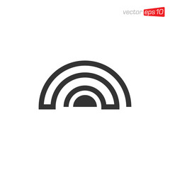 Rainbow Flat Icon Design Vector