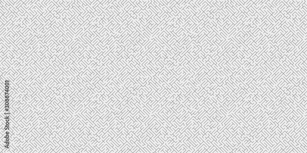 Poster modern banner for web design. seamless linear maze structure. abstract labyrinth seamless pattern.