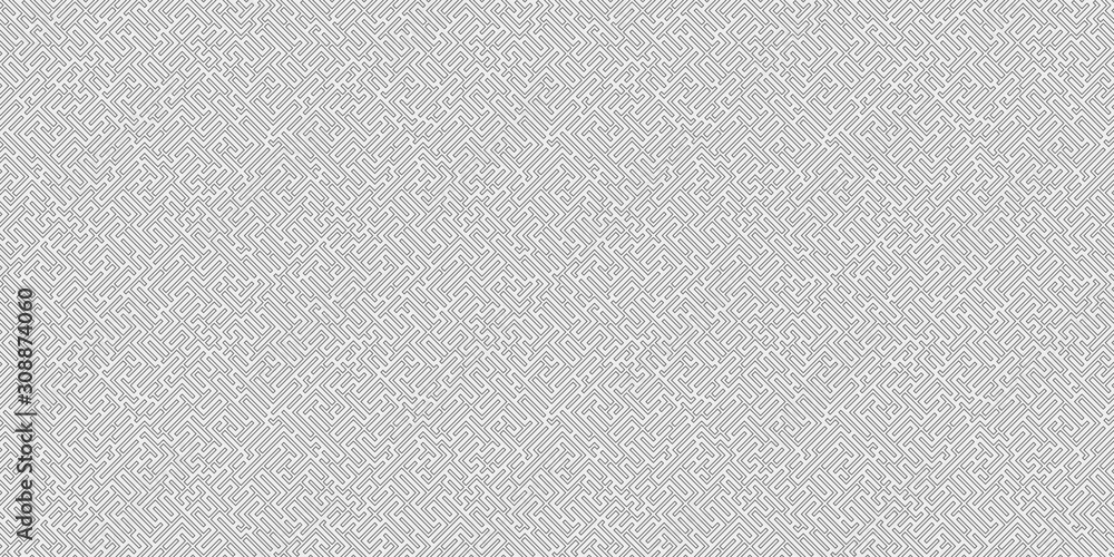 Poster seamless linear maze structure. abstract labyrinth seamless pattern.