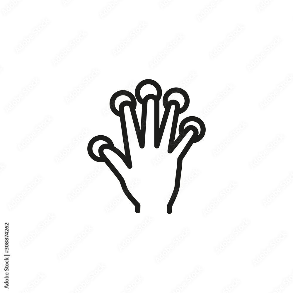Aufkleber fingerprint identity thin line icon. biometric, identification, security isolated outline sign. safe