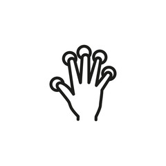 Fingerprint identity thin line icon. Biometric, identification, security isolated outline sign. Safety and authorization concept. Vector illustration symbol element for web design and apps © SurfupVector