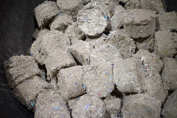 municipal waste processing, pressed fuel briquettes