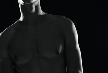 muscular male torso of a man