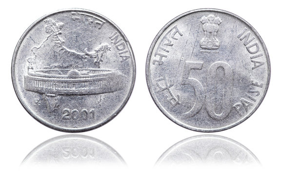 Coin 50 paise. India. 2001