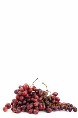 Bunch of fresh ripe juicy grapes on white