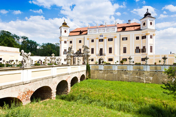 Fototapeta premium baroque Milotice castle and gardens, South Moravia, Czech republic