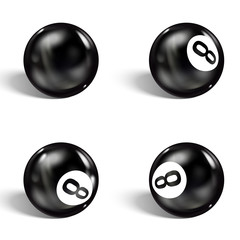 Set of realistic 8 ball. Isolated on a white background