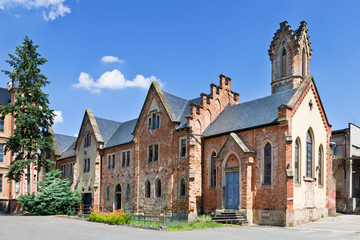 Fototapeta na wymiar castle and winery, Bzenec town, South Moravia, Czech republic