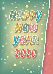 Happy New Year 2020. Confetti