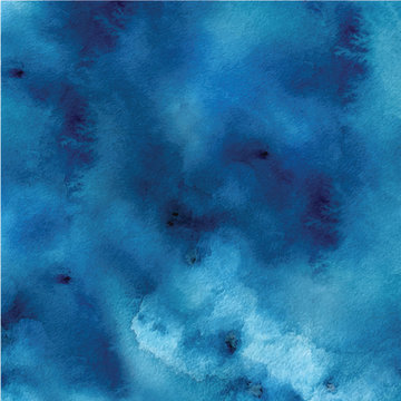 Watercolor abstract seamless texture Color painting Blue background