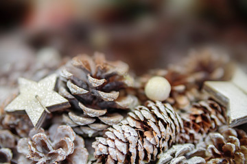 Christmas decoration on abstract background