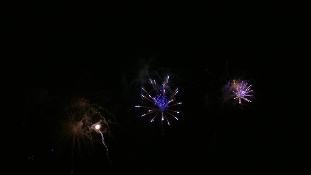 4K clip Beautiful Firework display