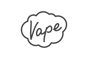 Vape logo. Vape lettering badge emblem design