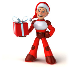 Fun Super Santa Claus - 3D Illustration