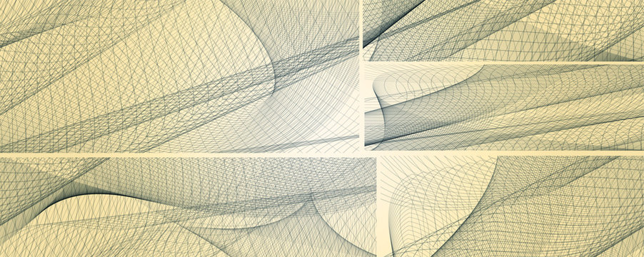 Abstract gray ribbon on a white background. Vector illustration EPS 10.