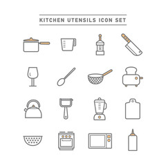 KITCHEN UTENSILS ICON SET