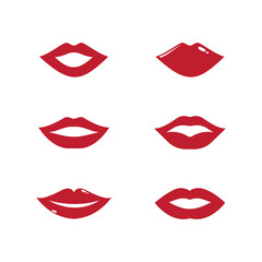 Fototapeta na wymiar Set of Lips icon cosmetic logo vector