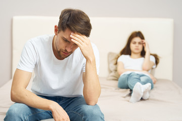 Fototapeta premium young couple watching tv