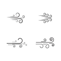 Set Of Wind vector icon design illustration