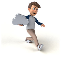 3D cartoon character fun teenager