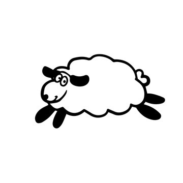  doodle sketch lamb. Simple, flat illustration 
