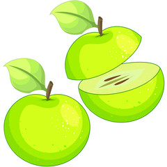 Green apple - Fruit Set - Series in the portfolio