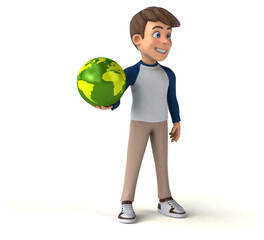 3D cartoon character fun teenager