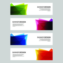 Naklejka premium Vector Abstract design banner web template