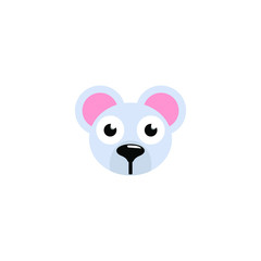 cute mouse face vector illustration. mouse face design template