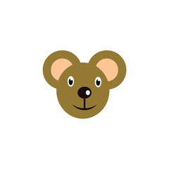 cute mouse face vector illustration. mouse face design template
