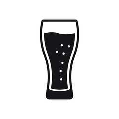 Beer glass icon. Goblet symbol. Vector illustration. Flat design.