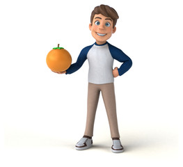 3D cartoon character fun teenager