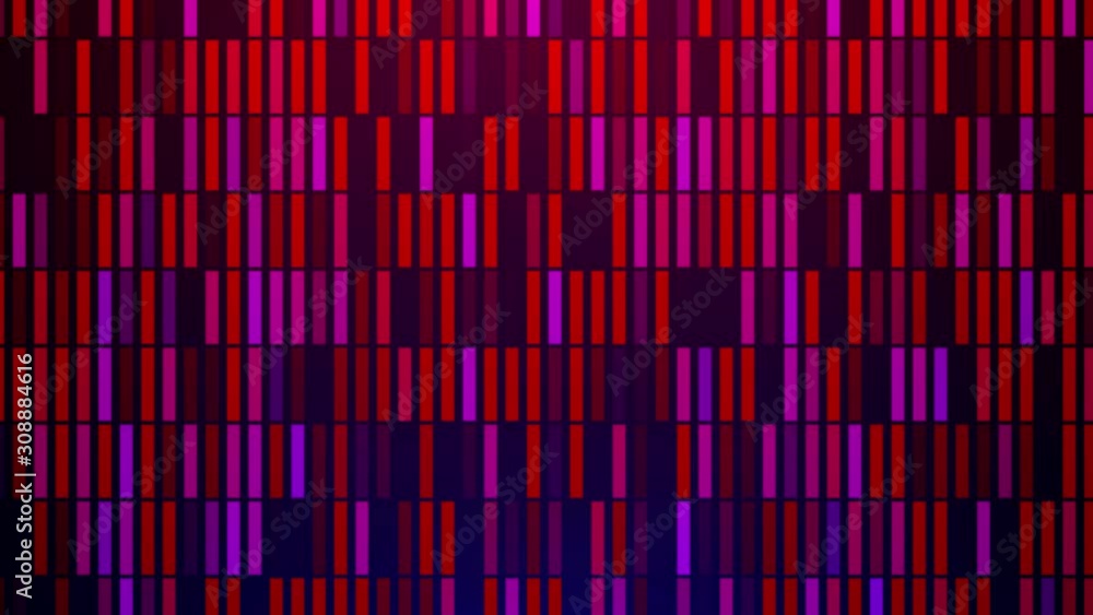 Poster artistic abstract standing rectangle shapes of random red blue color and transparency motion backgro