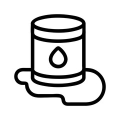 waste pollution icon vector. Thin line sign. Isolated contour symbol illustration