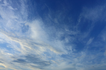 dramatic white cloud on blue sky, nature background