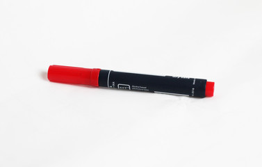red marker isolated on white background
