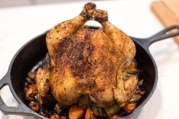 A roasted chicken for dinner