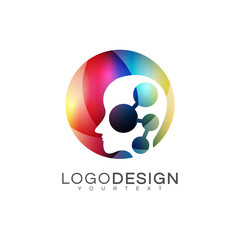 smart people gradient logo vector design color full