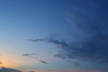 Naklejka na ściany i meble cloud moving on twilight dusk sky background