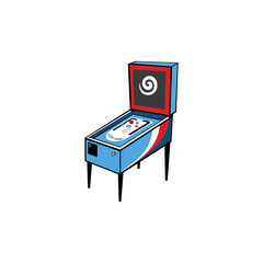 Vector of Pinball game arcade console design   eps format