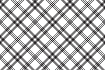 Plaid black white seamless pattern