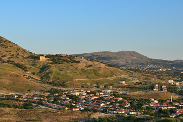 Fototapeta na wymiar View of Badelmi area from Kalekoy - turkish aegean island Gokceada (Imbros)