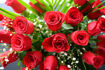 A gift of a bouquet of roses